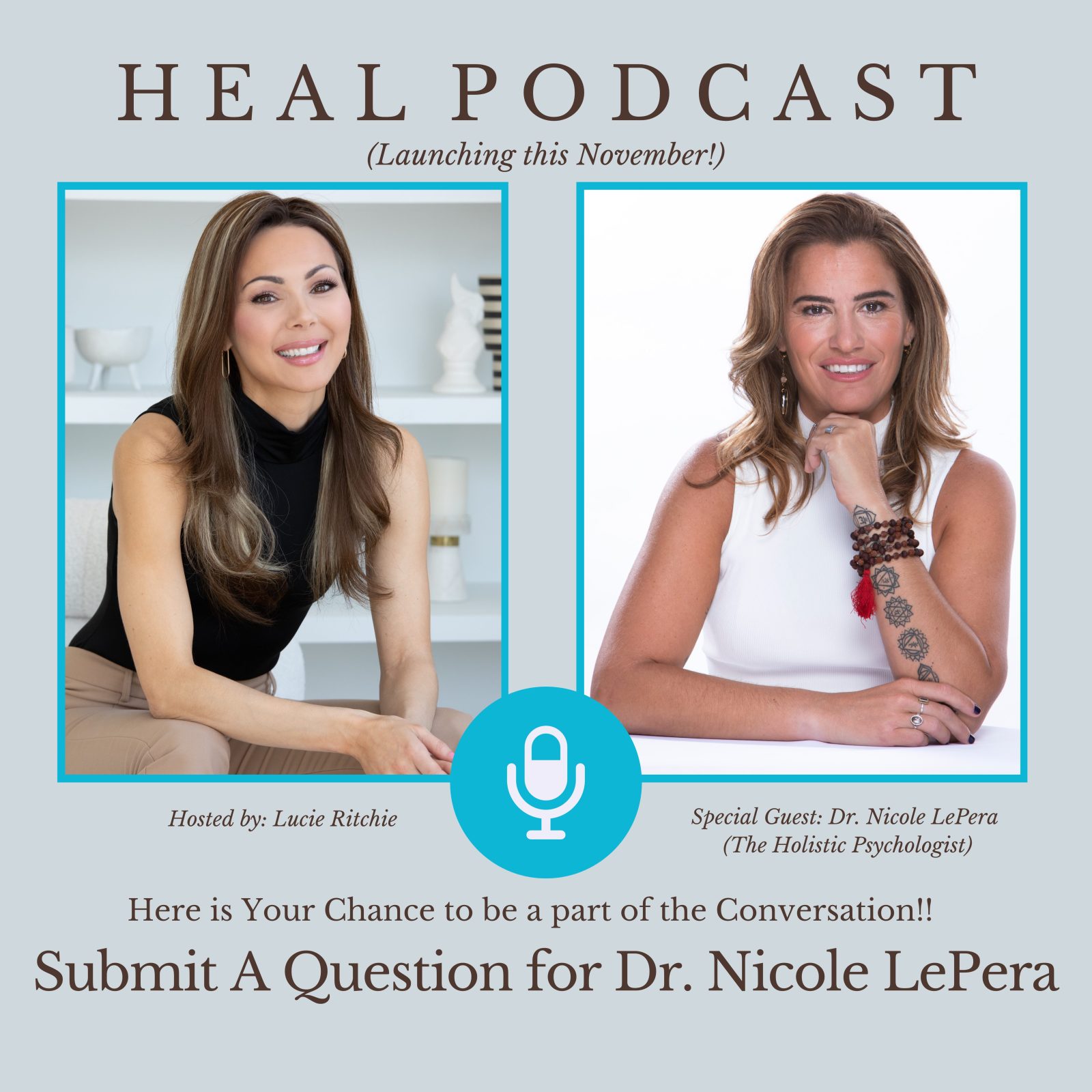 The Holistic Psychologist, Nicole LePera, sits with Trauma Expert, Lucie Ritchie for an interview on Heal Podcast. www.healpodcast.com